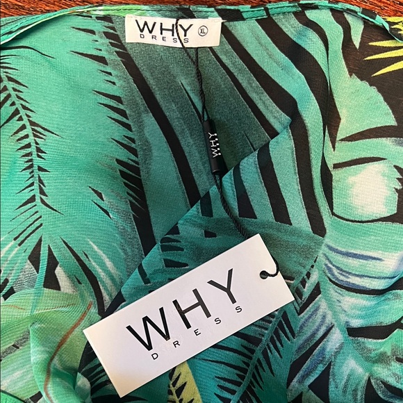 NWT Tropical Green WHY Wrapped Skirt and bodysuit Set XL - Picture 11 of 15